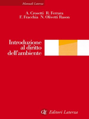 cover image of Introduzione al diritto dell'ambiente